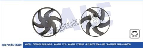 Fan Motoru Klimalı PRT1 P306 P406 335MM