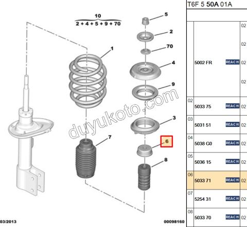 Ön Amortisör Takoz Alt Çanak Pul C4 P30081