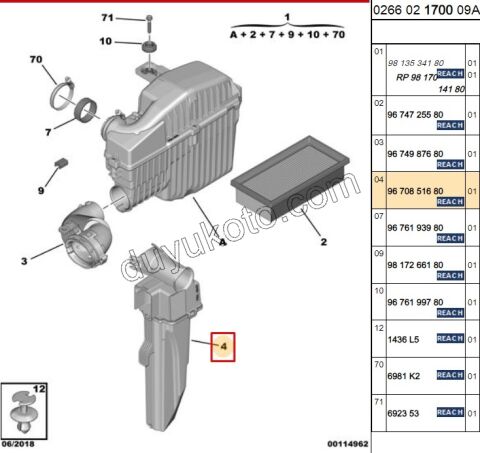 BORU HAVA FILTRE ON PANEL P301 C33 EB2
