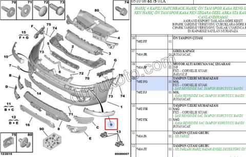 Ön Tampon Kapağı Köşe Sol C41