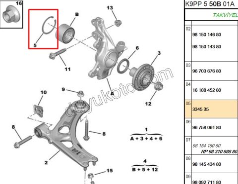 SEGMAN ON AKS RULMAN P3082 P407 C53