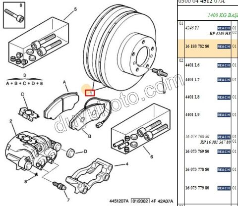 FREN DISK ON X 2AD BXR2 BXR3 14Q