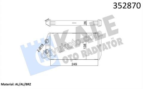 PEUGEOT 301 CITROEN CELYSEE KALORIFER RADYATÖRÜ 1.2 1.6HDI 1.5HDI