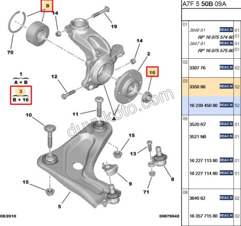 Ön Teker Rulmanı (ABS'li) P301 P207 P2081 C3 C31