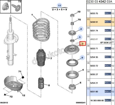 Ön Amortisör Üst Takozu   C2 C31