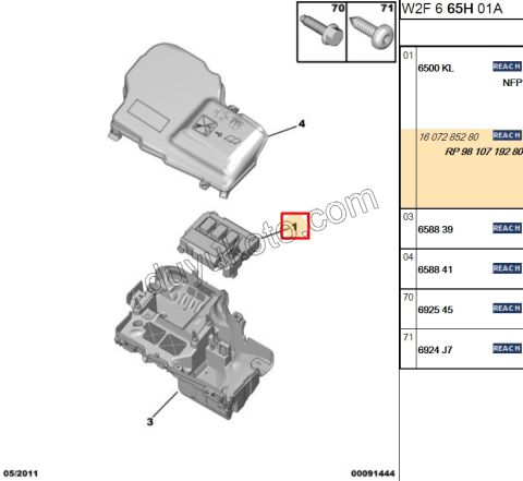 Motor İçi Sigorta Kutusu DS5 P5081 1.6VTi 120HP