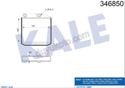 Kalorifer Radyatörü (Borusuz) PBP NM FRN