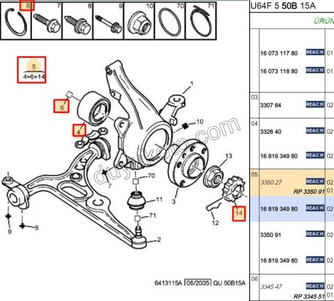 Ön Aks Rulmanı Kit EXP1