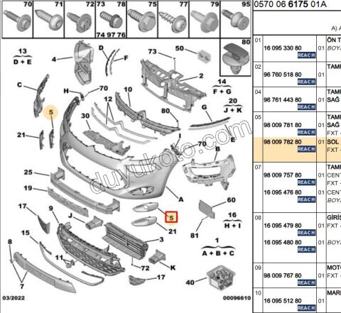 Sol Sis Far Çerçevesi C4PC2 SIYAH