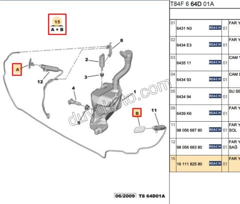 Far Yıkama Kapağı Takım P3008 T84