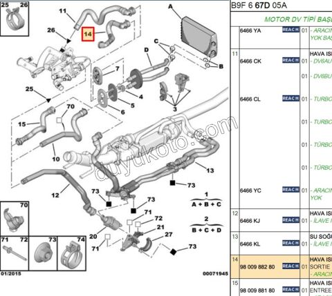 Kalorifer Hortumu PRT3 P30081 P50081