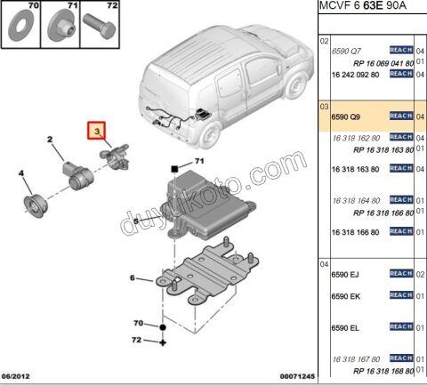 Park Sensörü  İç Ayağı  X 4AD PBP FRN BXR3