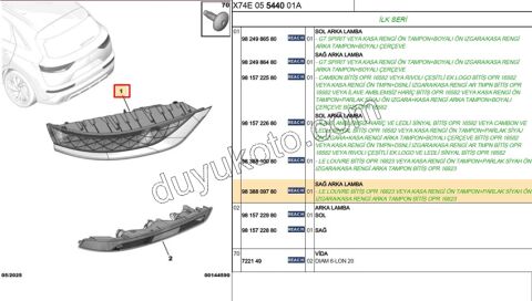DS7 Stop Lambası sağ ÜST LE LOUVRE