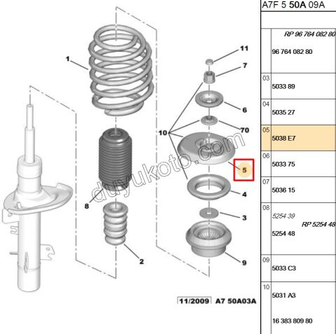 Ön Amortisör Üst Takozu   P207