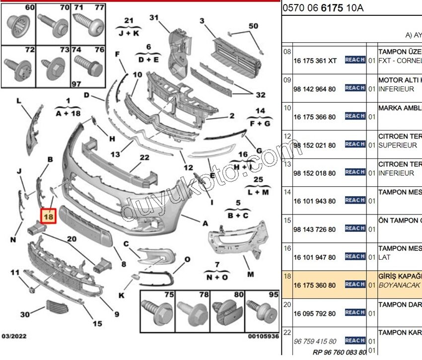 KAPAK ON TAMPON CEKI DEMIR C4PC2