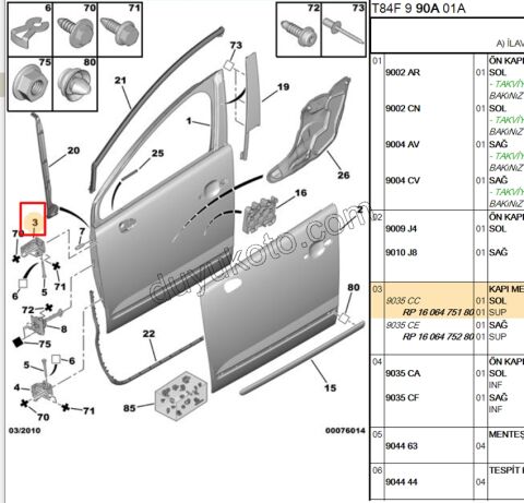 MENTESE ON KAPI UST L P30081 P50081