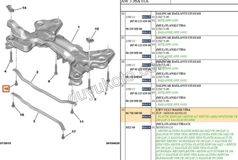 CIVATA M6X100-M10X150 MOTOR TRAVERS P2081