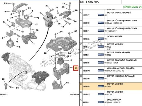SAC AYAK AKU ALTI TAKOZ BAGLANTI P206