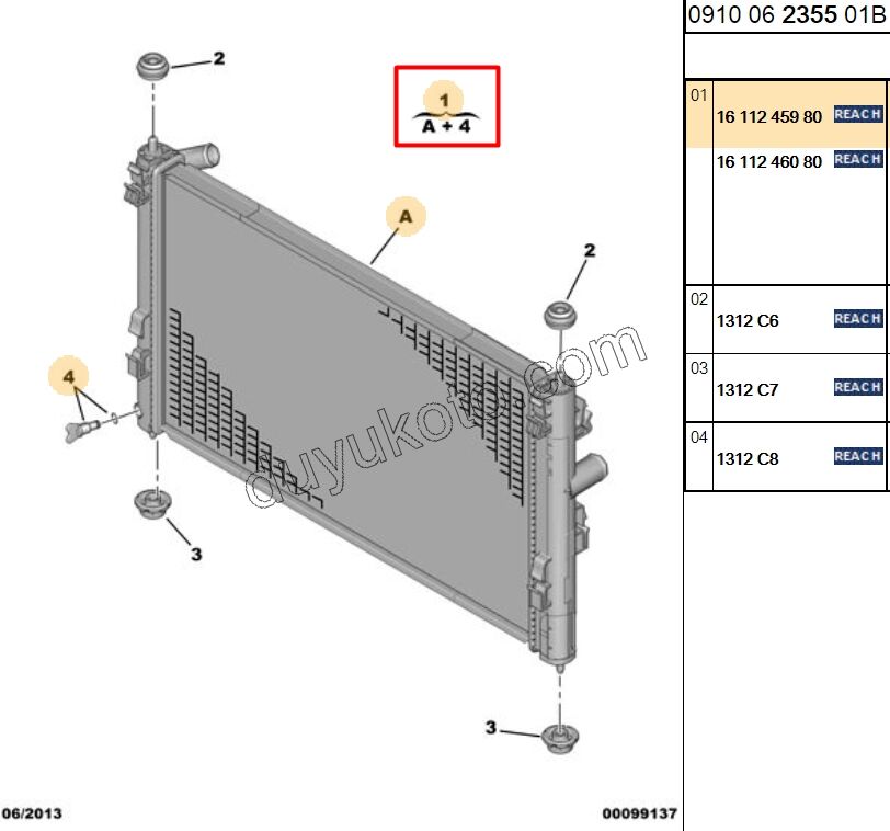 Motor Su Radyatörü P4008 C4AIR