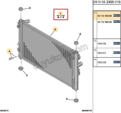 Motor Su Radyatörü P4008 C4AIR