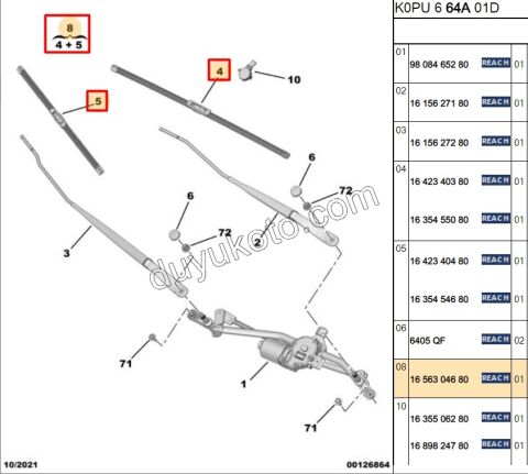 Expert/Jumpy/Scudo (17/24) Ön Cam Silecek Süpürgesi Sağ/Sol Tk.