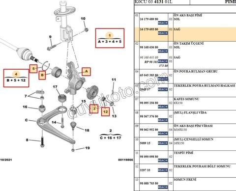 Ön Sağ Aks Taşıyıcısı    EXP4