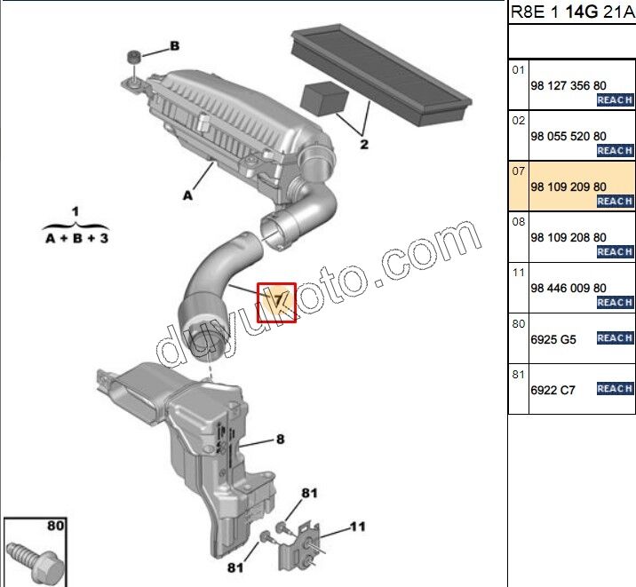 Hava Filtre Borusu 1.5HDİ Euro6