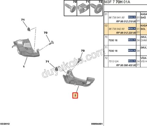 MUHAFAZA ARKA TABAN ALT L P301
