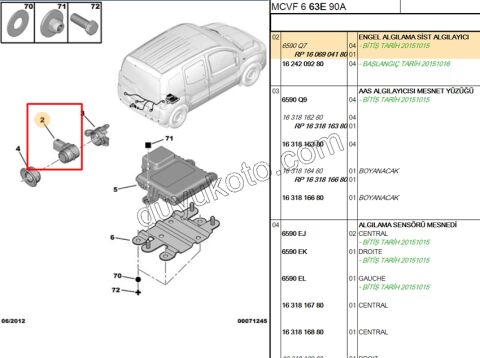 SENSOR PARK EM PBP FRN