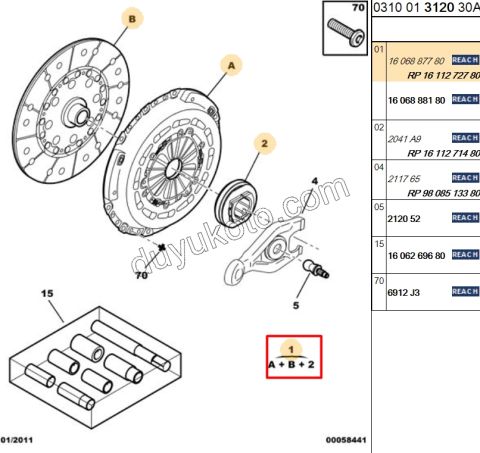 DEBRIYAJ SET BXR3 2.2 120CV 130CV