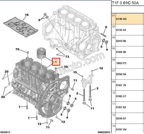 BLOK MOTOR + PISTON+SEGMAN 1.4HDİ Euro4 02/11 KOMP