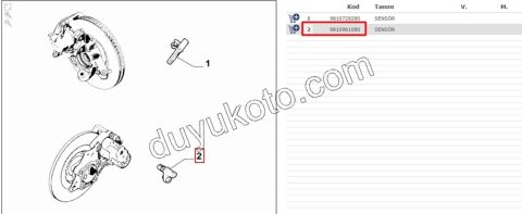 2019> Partner Rifter Berlingo Combo Doblo Proace City ABS SENSOR ARKA Sağ/Sol P3082 P5082 P30082 P50082