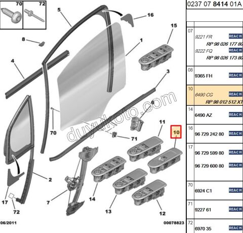 Ön Cam Açma Anahtarı Sağ (Yolcu) C33