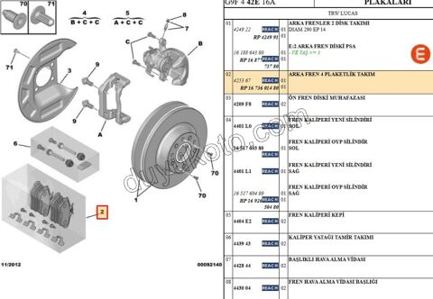 Fren Balatası Arka Tk EXP3