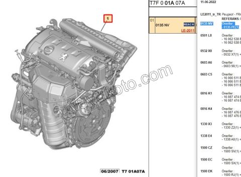 MOTOR KOMPLE 1.6VTi 120HP 120HP BLOK