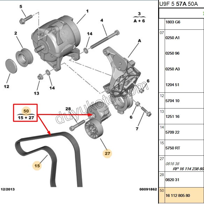 Alternatör V Kayış Kiti (Gergi Kütüklü) BXR3