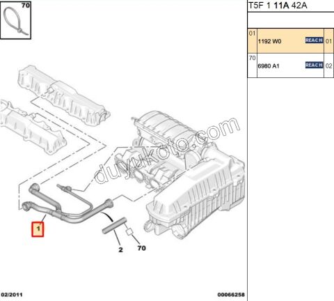 Motor Havalandırma Hortumu Üst Kapak 1.6İ 16V Benzinli