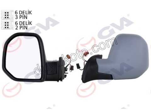 Partner Berlingo  Dikiz Aynası Sol (Kapaklı) 2008/2012