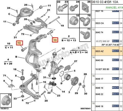 Taşıyıcı Üst Burcu P407 C53 C6