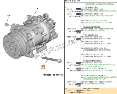 CIVATA KLIMA KOMPRESOR