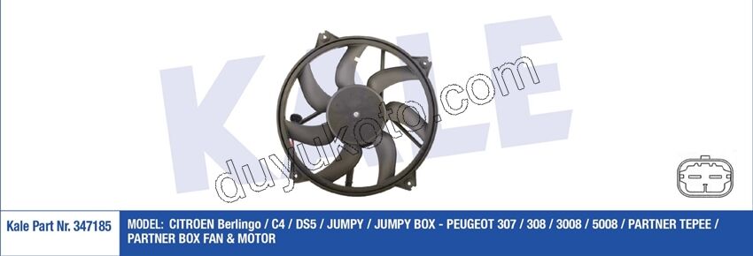 Fan Motoru PRT3 P3072 P30081 P50081 1.6HDİ Euro4