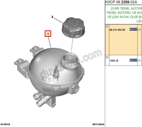 Radyatör Ek Depo 1.5HDİ Euro6 EXP4 C3AIR