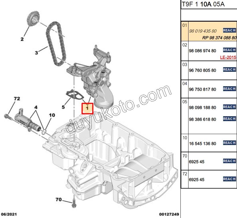 POMPA YAG 1.2CC 110/130HP