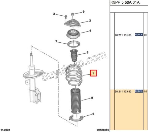 2019> Partner Rifter Berlingo Combo Doblo Proace City Ön Helezon