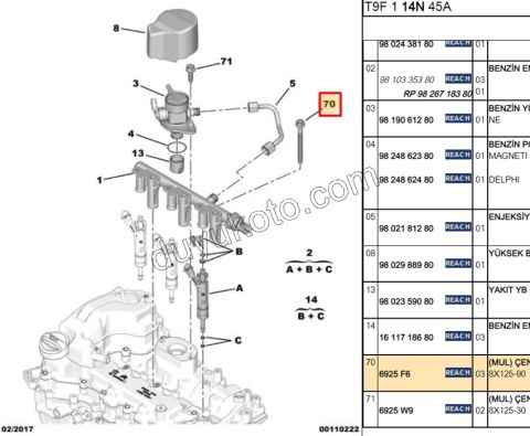 CIVATA SAPLAMA 1.2CC 130HP JR3 8X125-90