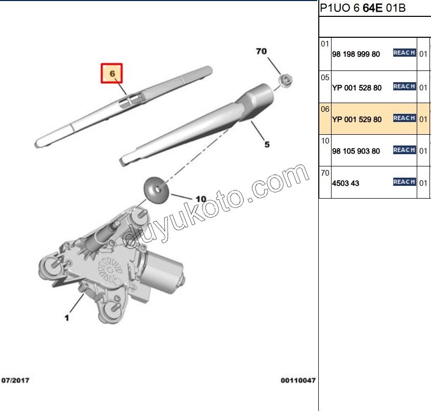 Arka Cam Silecek Süpürgesi GRDX