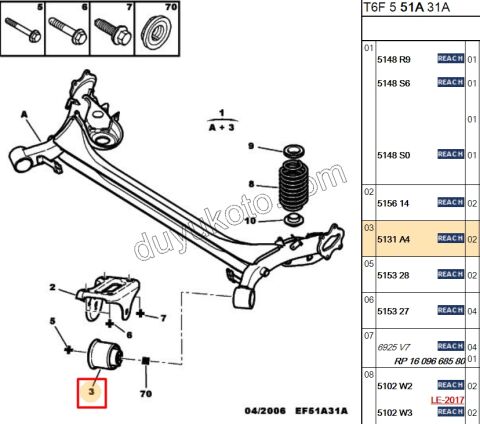TAKOZ TORSIYON DINGIL P307