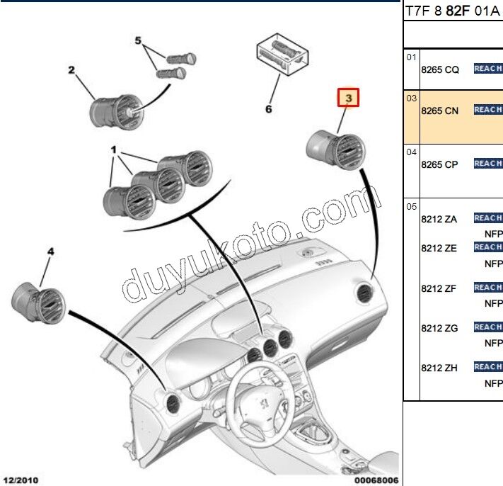 Kalorifer Hava Izgarası Sağ (Yolcu) Tarafı P3081 P30081 P50081
