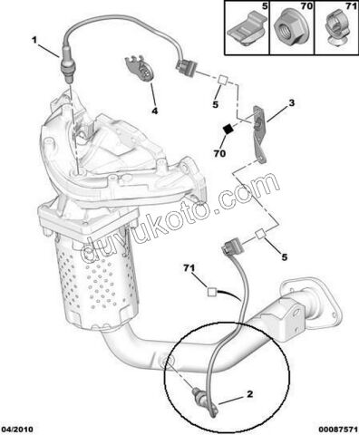LAMBDA SENSOR ALT ET3J4 EW10A MAVI 1.27CM