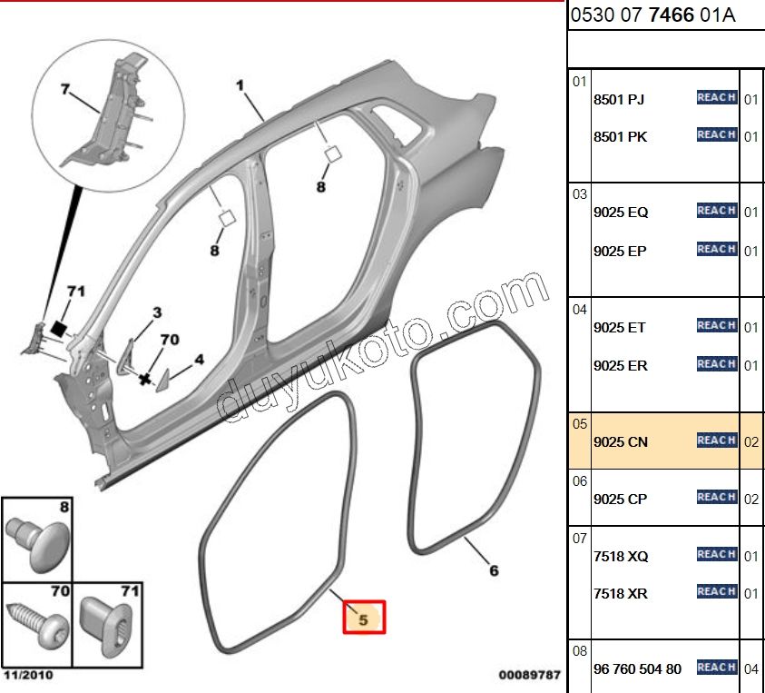 Ön Kapı Fitili Sağ/Sol C42
